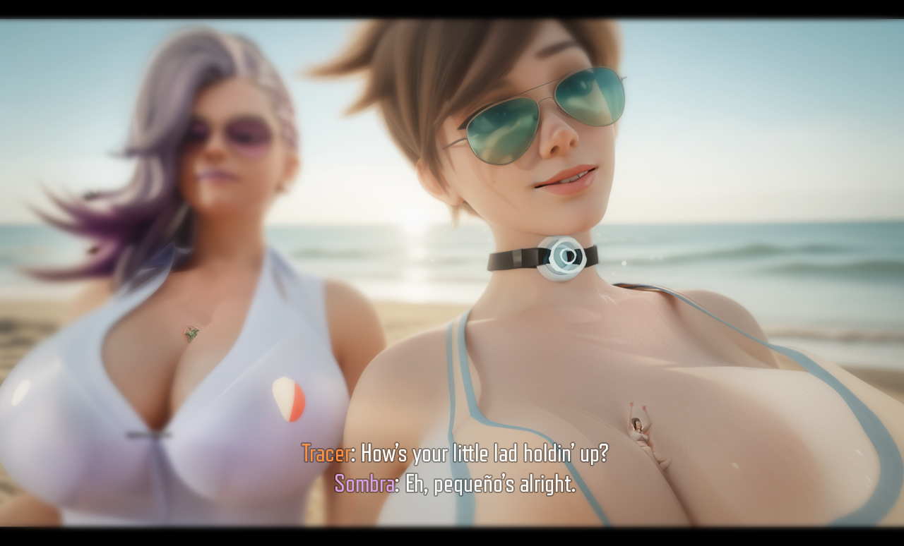 (Overwatch) Sombra and Tracer enjoying the beach