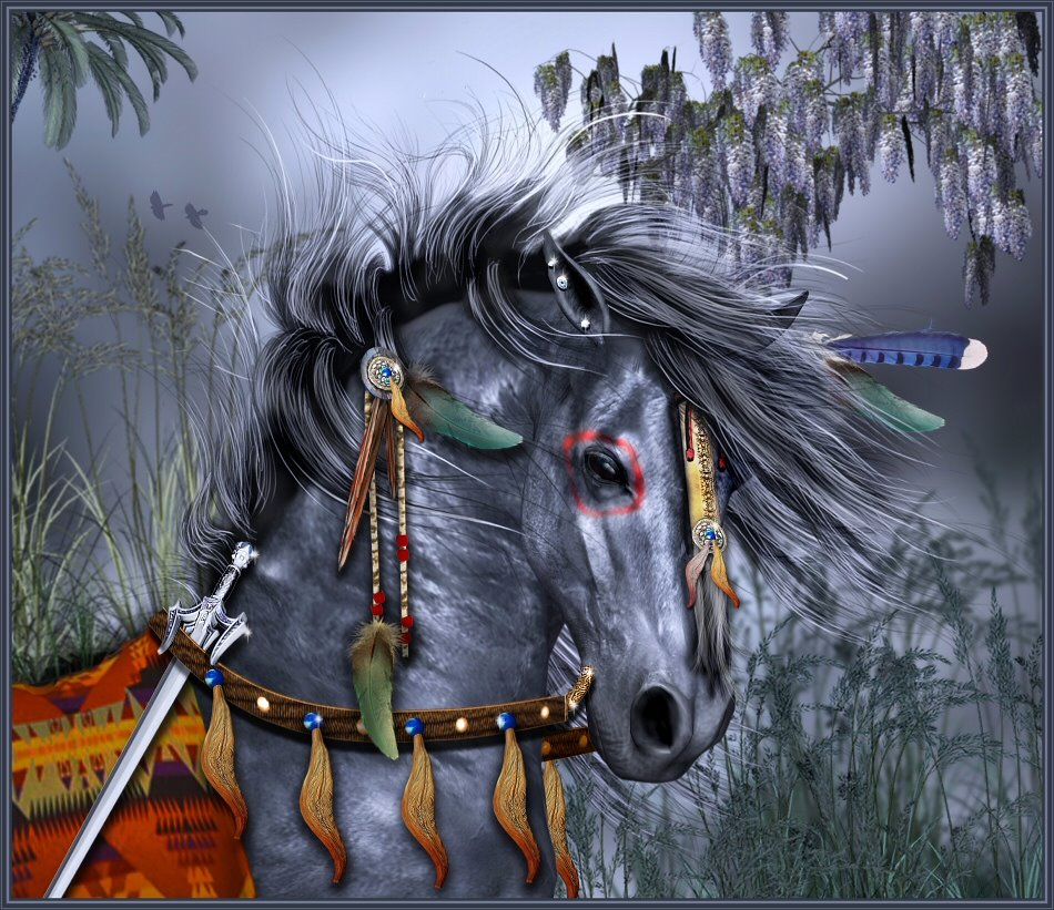 Fantasy Tribal War Horse