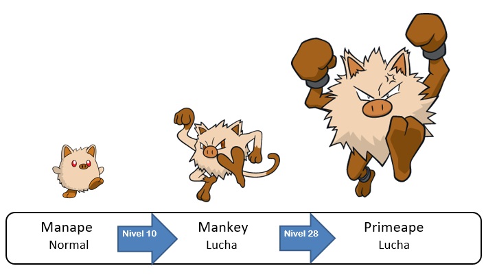 Mankey Evolution Level 056 Manape Mankey Primeape by PokeyFakemon on DeviantArt