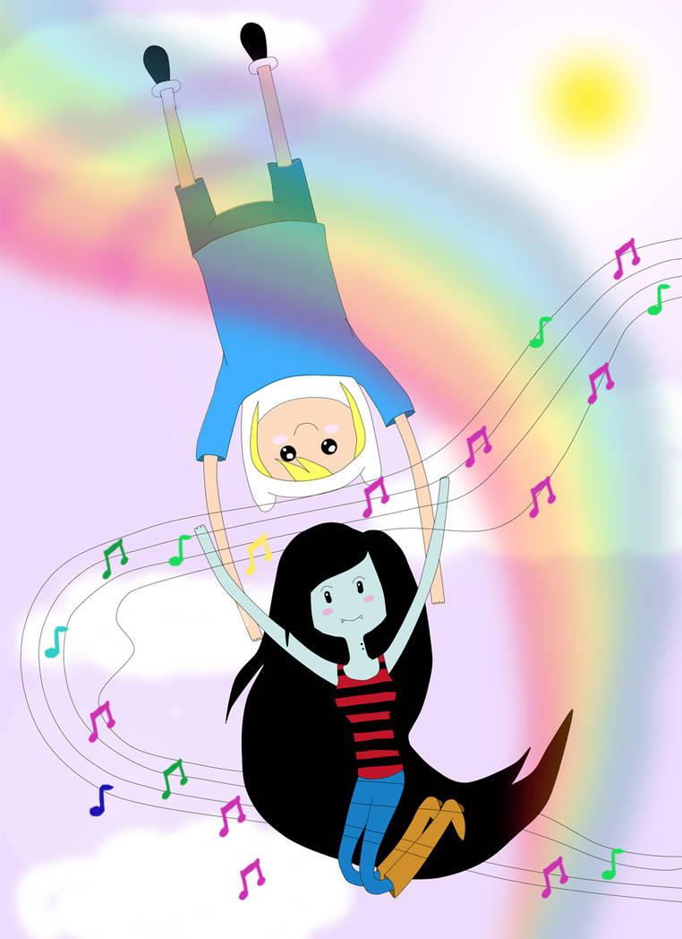 Finn and Marceline by DropDeadCake on DeviantArt