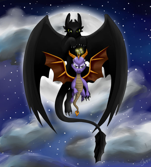spyro and toothless by DropDeadCake on DeviantArt