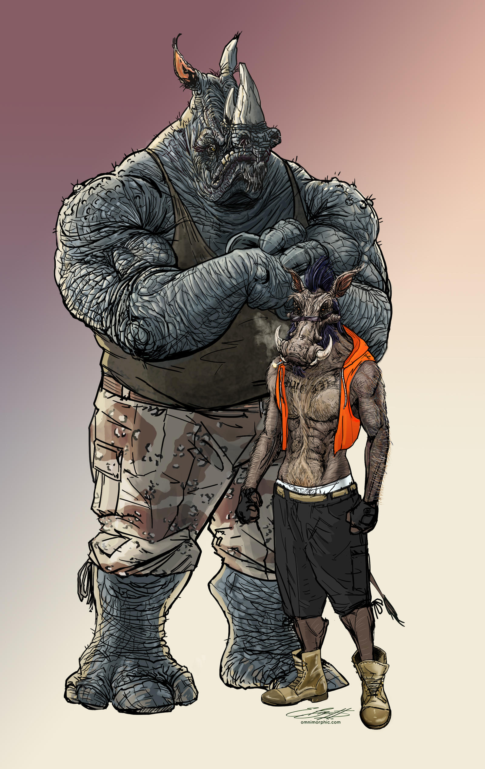 Bebop + Rocksteady by onetruth on DeviantArt