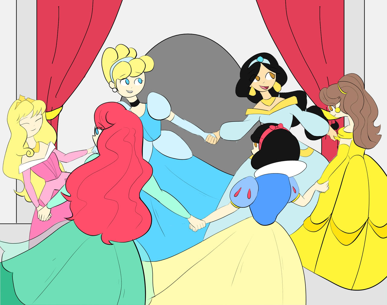 Round Princess Images Princess-go-round by AquaGlubs on DeviantArt