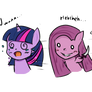 Pony chibi: Twilight and Pinkamena