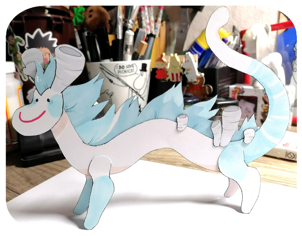 Paper Dragon Float R Hollow - Floopdragon paper figure by Tel0din on DeviantArt