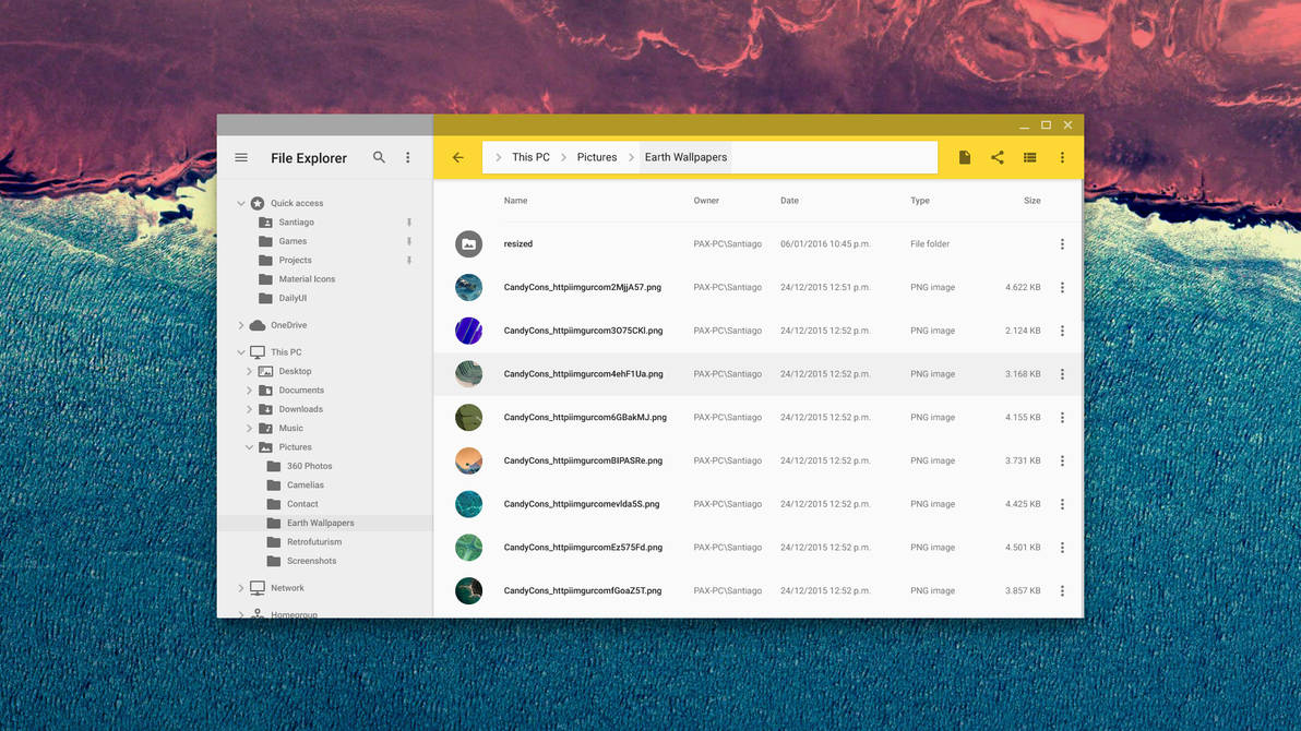 Material Design Windows File Explorer mockup by SantiagoLP98 on DeviantArt
