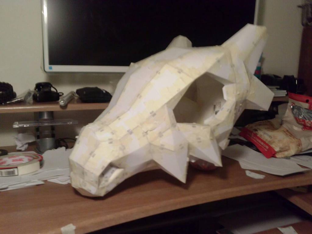 Cubone Pepakura wip