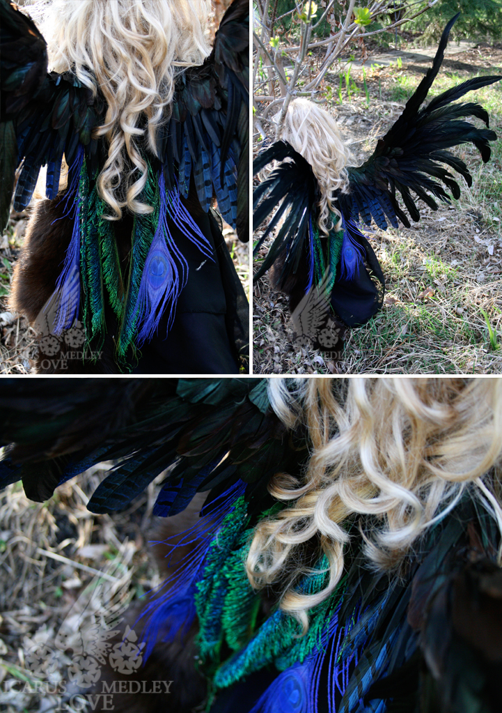 Custom Wings: Shimmering Peacock