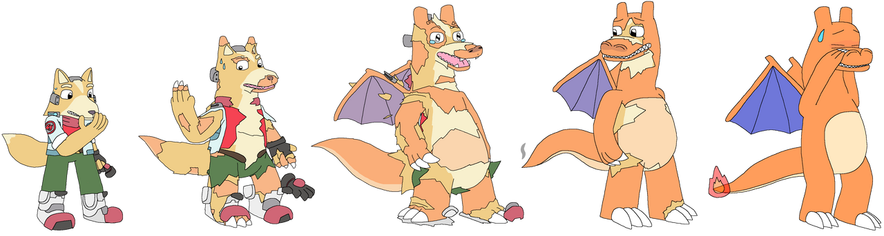 Charr Transformation Charizard Transformation Clothed by DavidMcGruff on DeviantArt