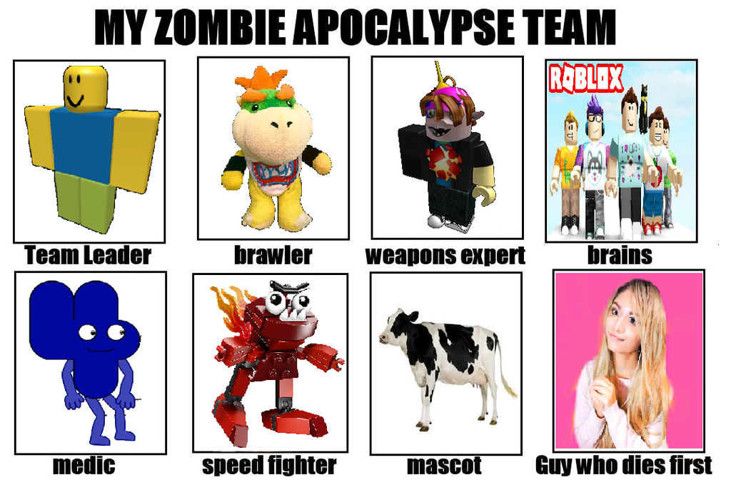 My Zombie Apocalypse Team By Dacoolnuv On Deviantart - bfb teams roblox youtube
