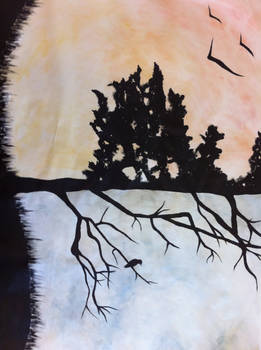 watercolour of a tree