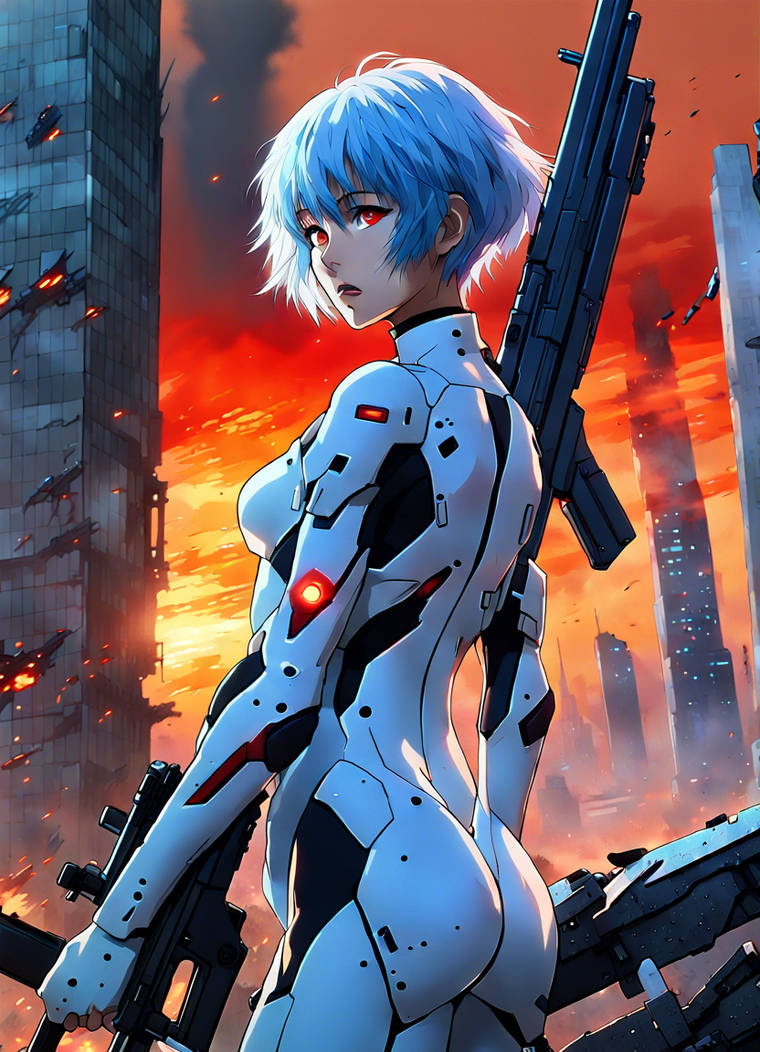 Neon genesis evangelion Rei ready for fouth impact