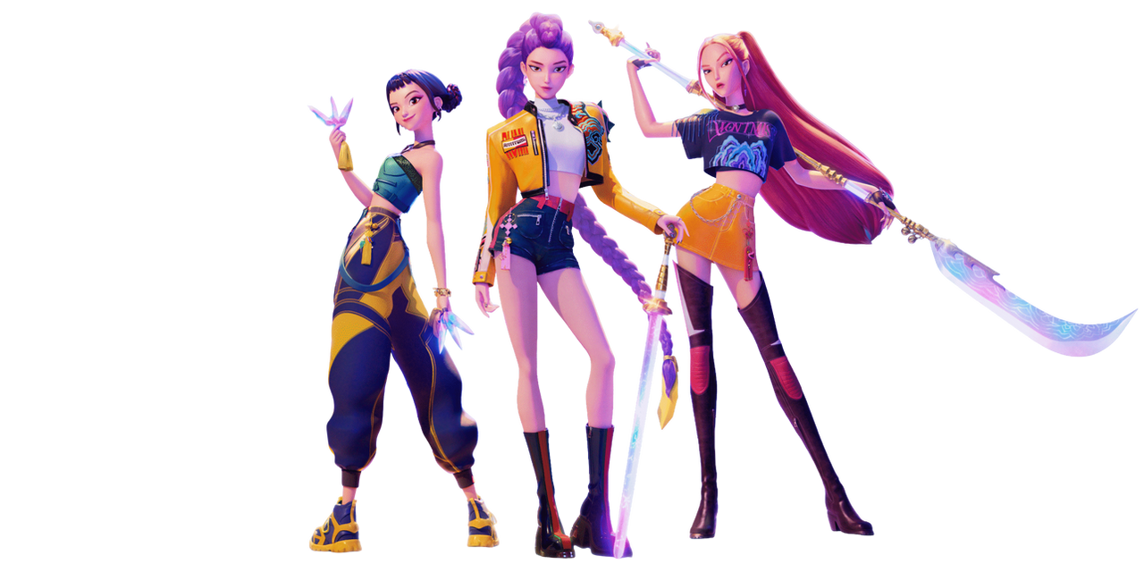 Mini Huntrix KPOP Demon Hunters Huntrix - Rumi, Zoey and Mira by arnehhh on DeviantArt