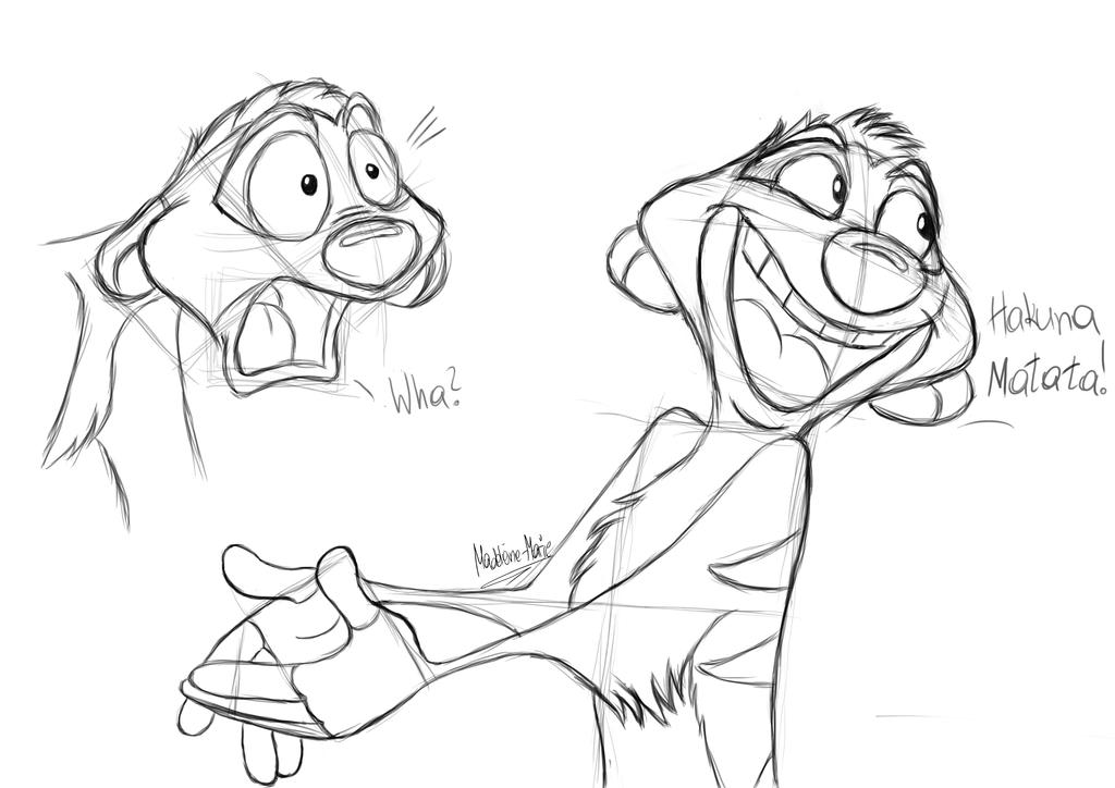 Timon Sketch by Maddie-Marie on DeviantArt