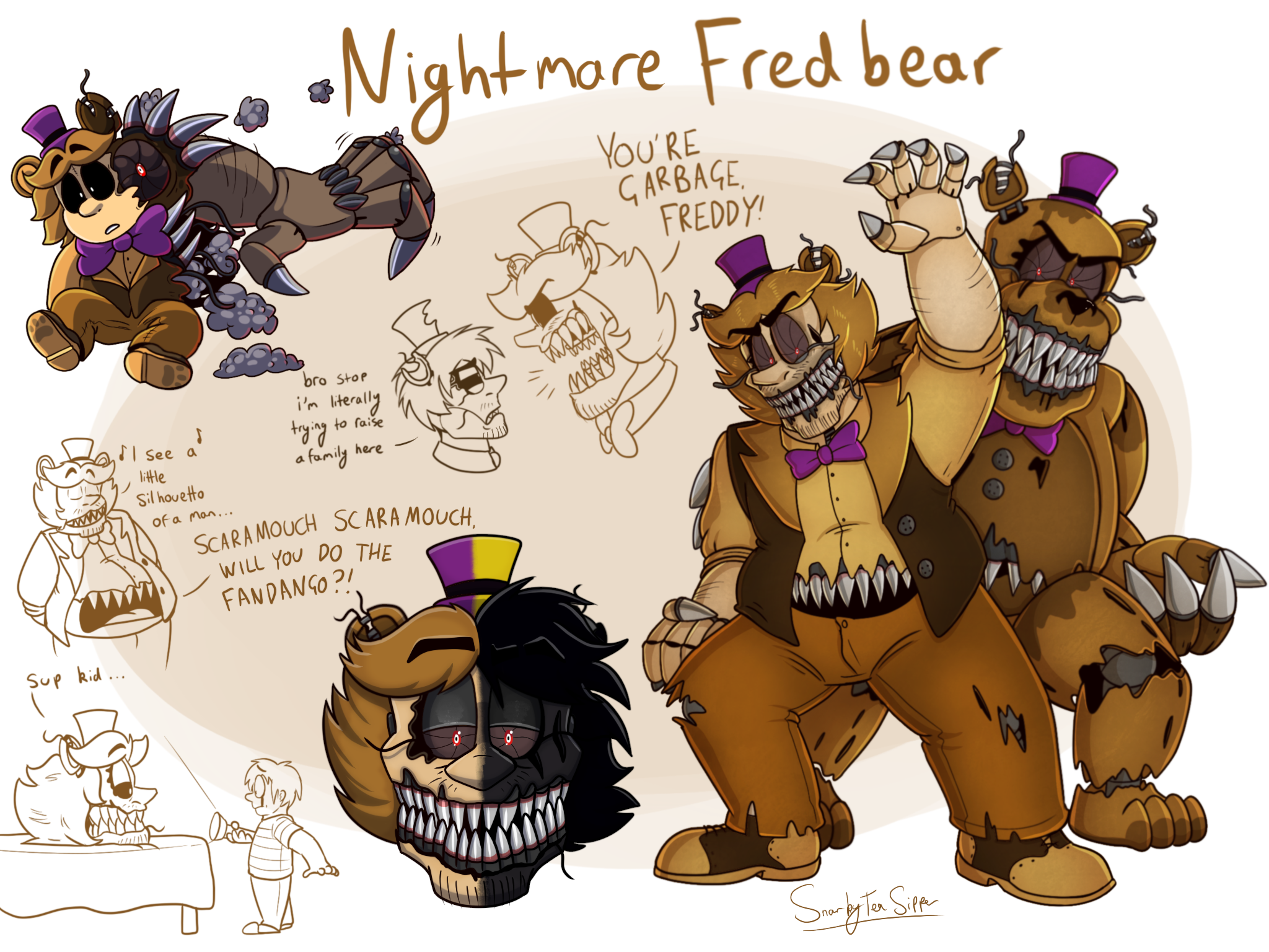 Nightmare fredbear fanart :) : r/fivenightsatfreddys