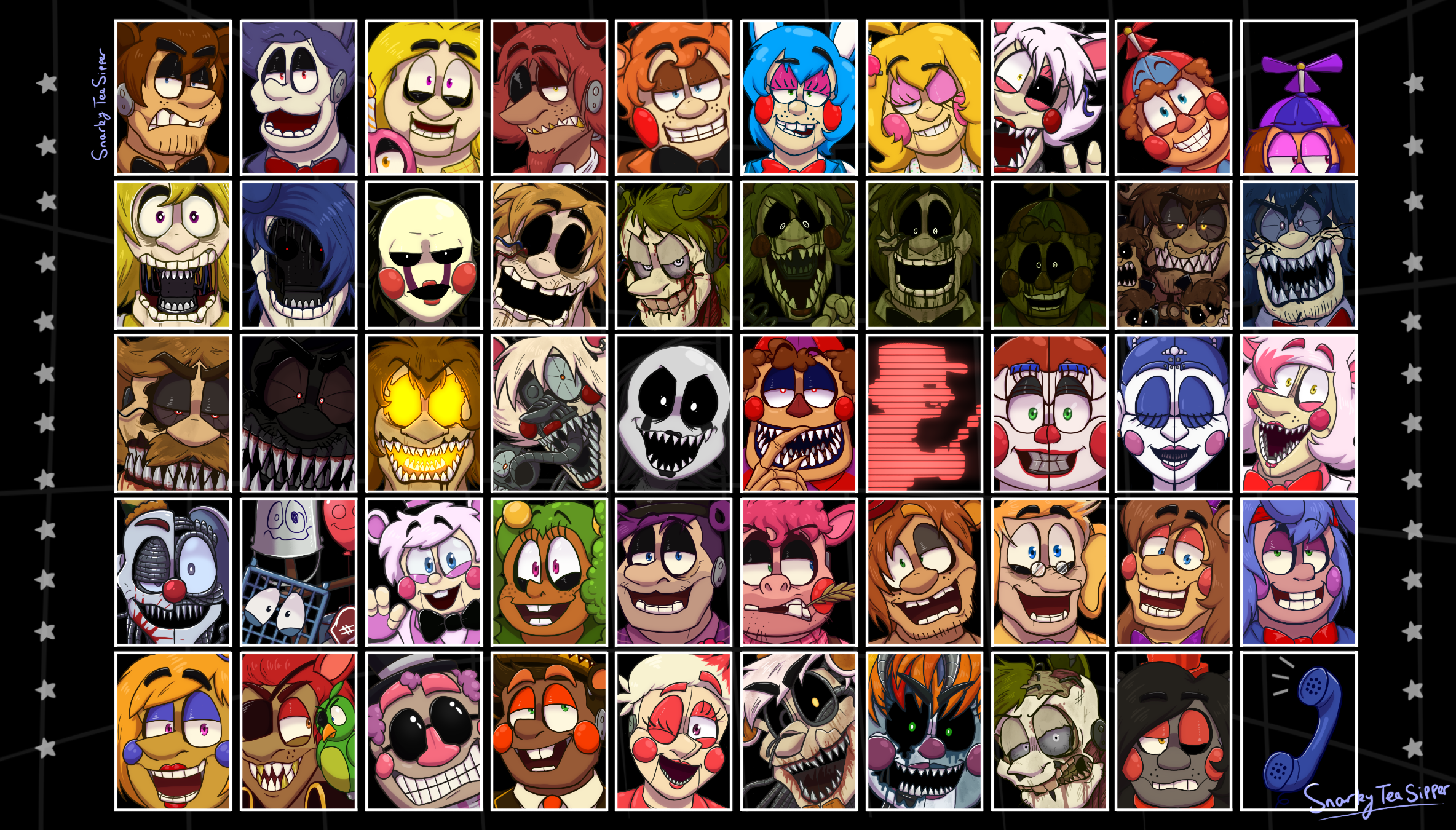 My idea for an Ultimate Custom Night re-roster. : r/fivenightsatfreddys