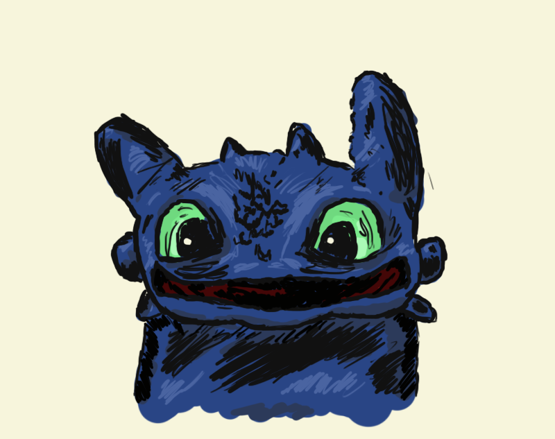 Toothless quick scribble :)