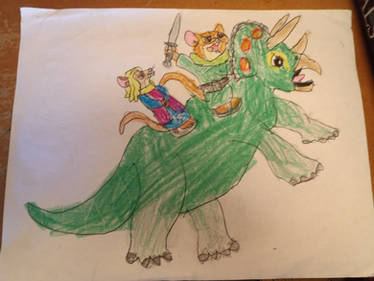 Matthias, Cornflower, and the Triceratops