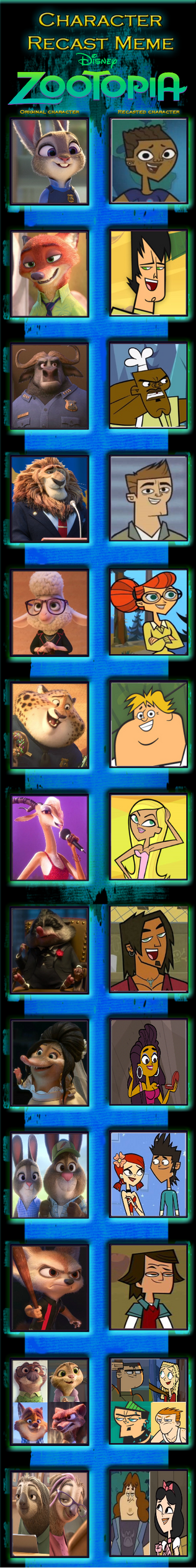 Total Drama Zootopia Cast
