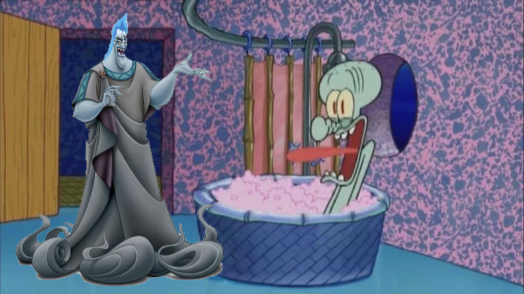 Hade Ward Drawing Hades drops by at Squidward's House by Sabreleopard on DeviantArt