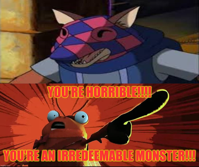 Jimmy Cricket calls Slagar a Monster by Sabreleopard on DeviantArt