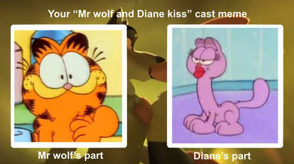Garfield X Arlene recast in Wolf X Diane Kissing