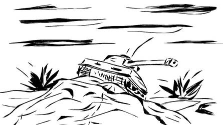 Tiger in the field (rough sketch)