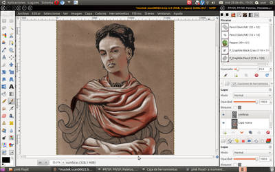 Frida Kahlo-Gimp paint studio