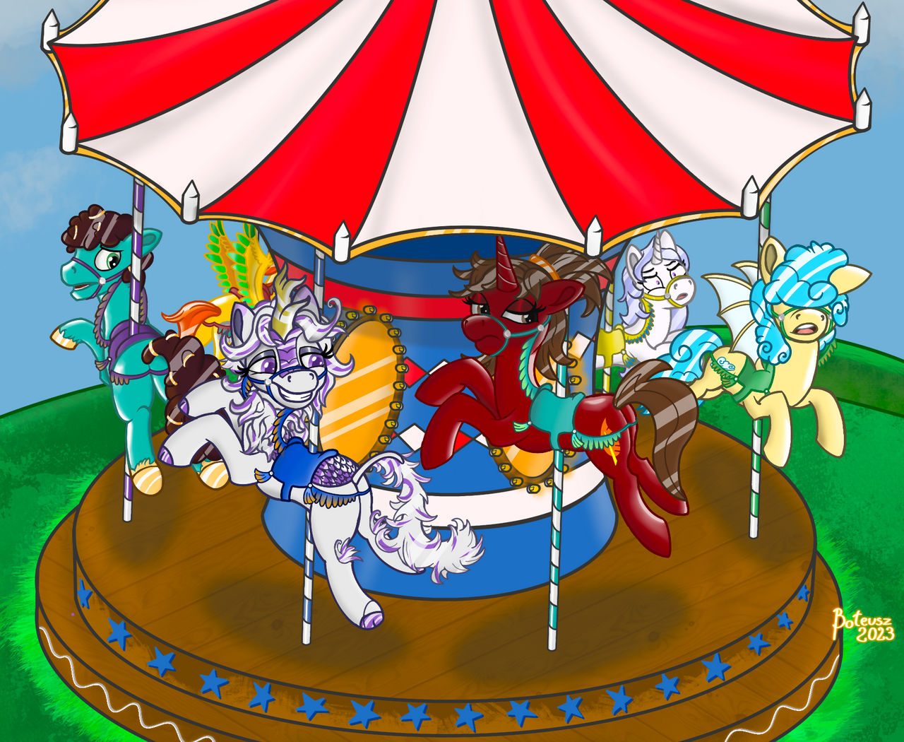 Deviantart Carousel Sheep Getting on the carousel ride (carousel TF) by Boteusz on DeviantArt