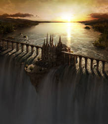 Waterfall Castle matte art