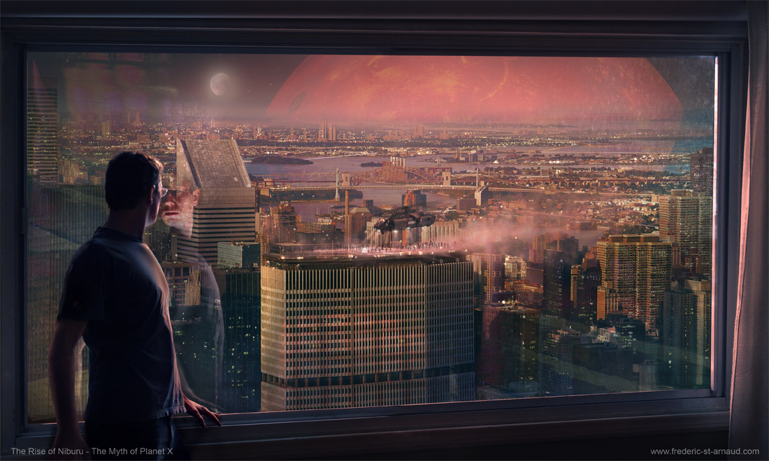 Rise of Niburu matte painting by fstarno