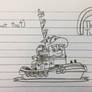 Small Theodore Tugboat drawing