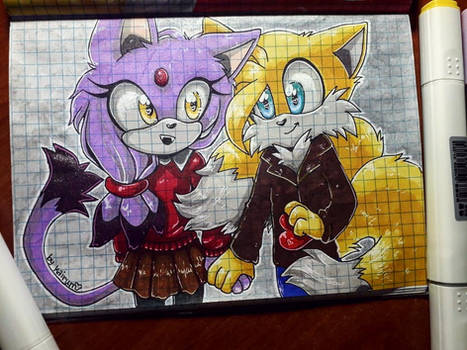 Tailaze | Blaze the cat and Tails Prower