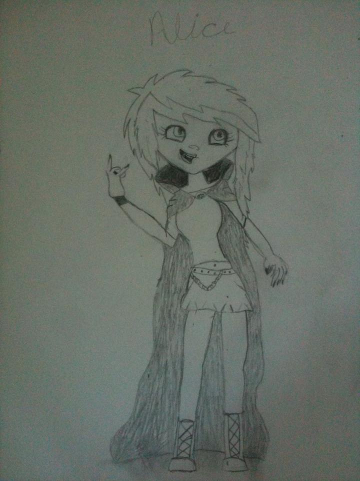 Alice  my hotel Transylvania oc (Not colored)