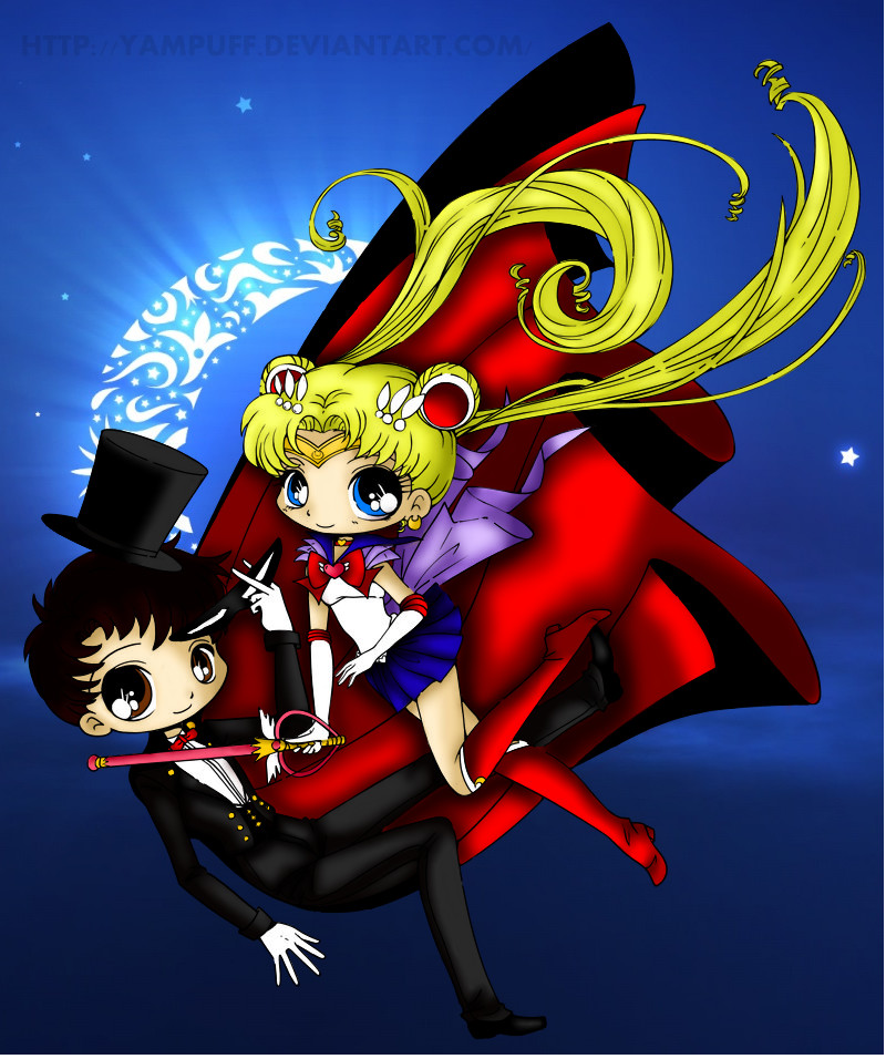 Sailor Moon and Tuxedo Mask