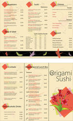 Origami Sushi Menu