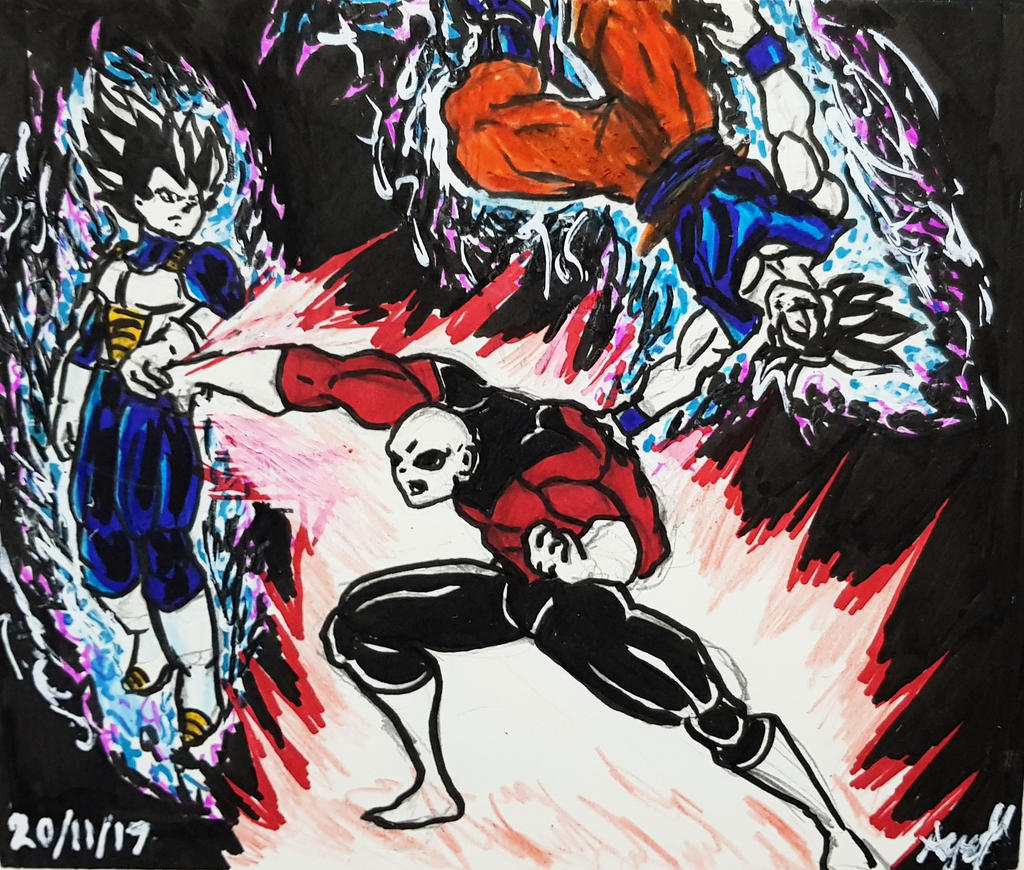 Goku e Vegeta Instinto Superior VS Jiren by Aflp on DeviantArt