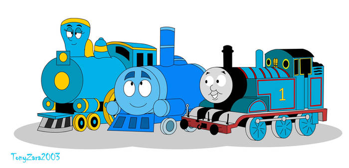 Three Blue Engines
