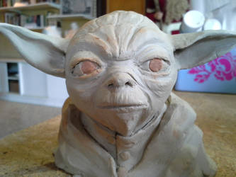 clay sculpture of yoda