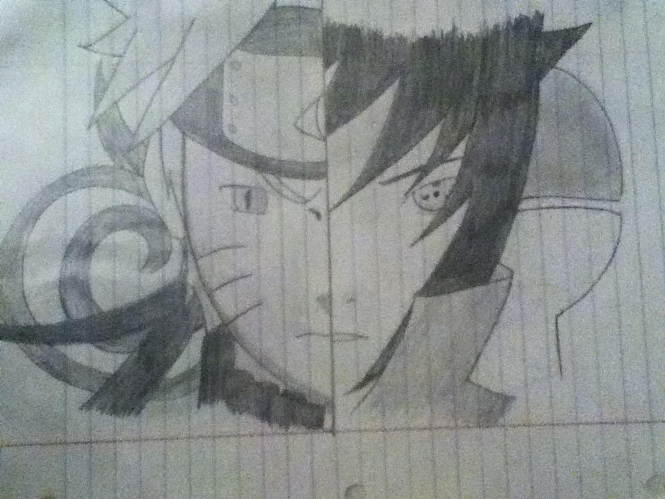 Naruto And Sasuke Half Face By Kalvinfresh On Deviantart Naruto And Sasuke Half Face By Kalvinfresh On Deviantart