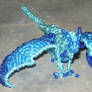 Beaded blue chinese dragon