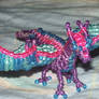 Beaded purple dragon