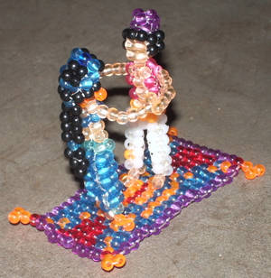 Beaded Aladdin and Jasmine