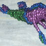 Beaded purple hippocampus