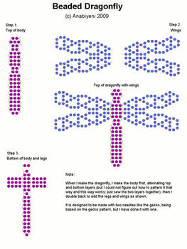 Pattern for beaded dragonfly