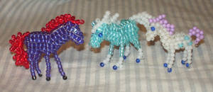 Beaded horses from Wildfire