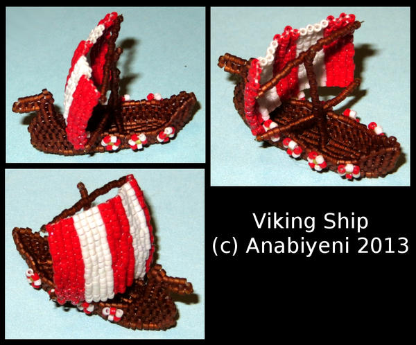 Beaded Viking Longboat