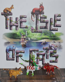 Isle of Cats beaded characters