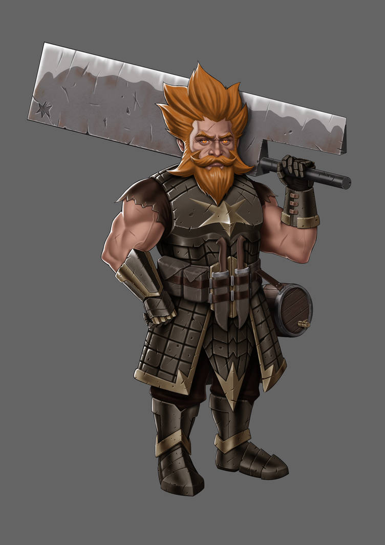Dwarven Fighter by AJengdi on DeviantArt