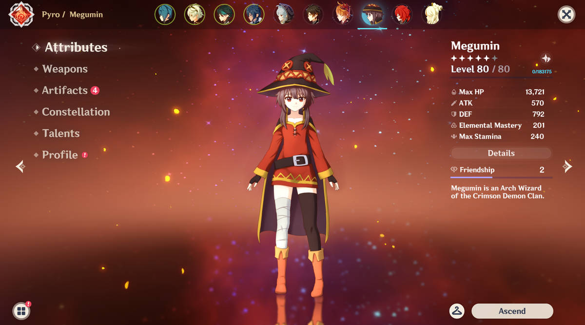 Megumin Color Megumin Color Palette